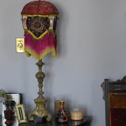 Luxe Custom Avant Garde Silk Femme Fatale Bohemian Lamp Shade By Filigreelamps - thumbnail 2
