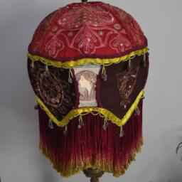 Luxe Custom Avant Garde Silk Femme Fatale Bohemian Lamp Shade By Filigreelamps