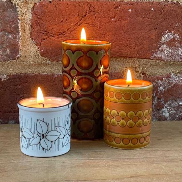 Hand Poured Candles in Vintage Hornsea Pottery Vessels - Egg Cups & Spice Jars - image 1