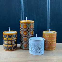Hand Poured Candles in Vintage Hornsea Pottery Vessels - Egg Cups & Spice Jars - thumbnail 2