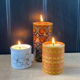 Hand Poured Candles in Vintage Hornsea Pottery Vessels - Egg Cups & Spice Jars - thumbnail 3
