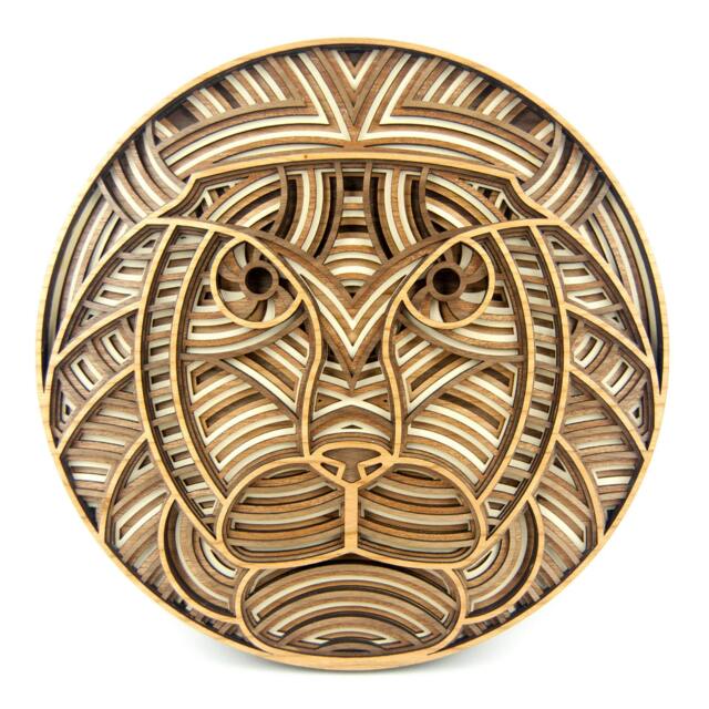 "Layered 3D Wood Art - ""Lambert The Lion" - image 1