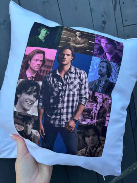 Sam Winchester Eras Cushion Supernatural Tv Show Fan Gift - image 1