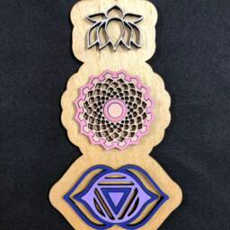 Chakra Wall Art, Wooden Hanging, Decoration, Decor, Kundalini Yoga - thumbnail 2