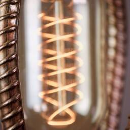Pendant Light Hand Bent Rebar, Choice Of Metal Finish - thumbnail 3