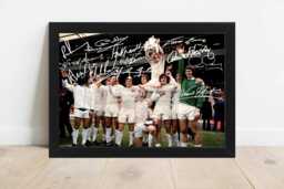 Squad Signed Fa Cup 1972 - Printed Leeds United Autograph Print Photo Framed Option Printed Utd V - thumbnail 1