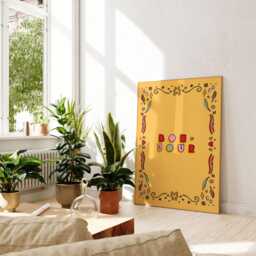 Bonjour French Art Print Yellow Kitchen Decor - thumbnail 3