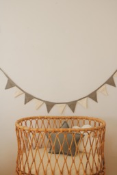 Grey Muslin Star Pillow Hypoallergenic Kids Room Cushion - thumbnail 1
