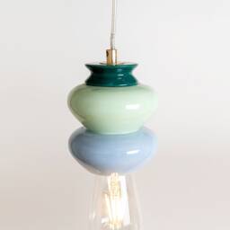 Pendant Ceramic Lamp, Hanging Lampshade, Handmade Design, Contemporary Artwork Creation, Unique Light Fixture Gift - thumbnail 3