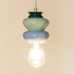 Pendant Ceramic Lamp, Hanging Lampshade, Handmade Design, Contemporary Artwork Creation, Unique Light Fixture Gift - thumbnail 2