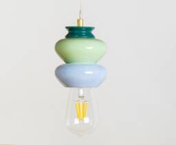 Pendant Ceramic Lamp, Hanging Lampshade, Handmade Design, Contemporary Artwork Creation, Unique Light Fixture Gift - thumbnail 1