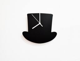 Old Fashioned Men Hat Vintage Silhouette - Wall Clock - thumbnail 1