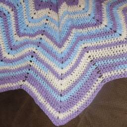 On Sale Crochet Afghan, Star Lapghan, Ripple Blanket, Christmas Gift, Circle Afghan - thumbnail 3