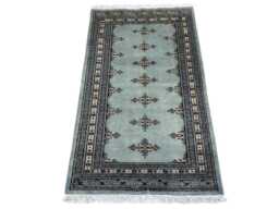 2.6x4 Silver Color Bokhara Rug - 0.80x1.20 Small Wool Living Room Hand Knotted Doormat Bathmat - thumbnail 1