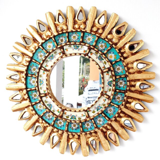 "Peruvian Mirrors ""Aztec Turquoise 40cm" - image 1