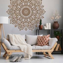 Floral Mandala Wall Stencil Reusable Diy Home Decor Template - thumbnail 3