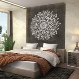 Floral Mandala Wall Stencil Reusable Diy Home Decor Template - thumbnail 2