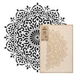 Floral Mandala Wall Stencil Reusable Diy Home Decor Template - thumbnail 1