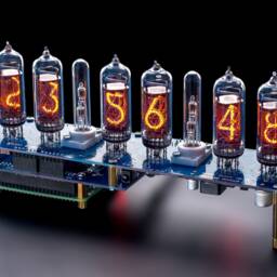 Nixie Tube Clock In-14 Raspberry Pi Hat & Shield For Boyfriend, Husband, Vintage, Glowing Clock, Gift, Steampunk - thumbnail 3