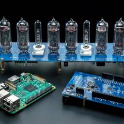 Nixie Tube Clock In-14 Raspberry Pi Hat & Shield For Boyfriend, Husband, Vintage, Glowing Clock, Gift, Steampunk - thumbnail 2