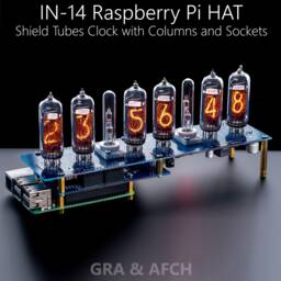 Nixie Tube Clock In-14 Raspberry Pi Hat & Shield For Boyfriend, Husband, Vintage, Glowing Clock, Gift, Steampunk