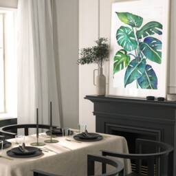 Set Of 3 Botanical Prints, Fern Print, Monstera Wall Art, Leafy Green Leaf, Size Available Up To A1 - thumbnail 2