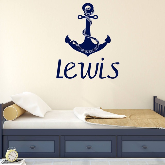 Personalized Anchor Wall Decal Nautical Nursery Decor - image 1