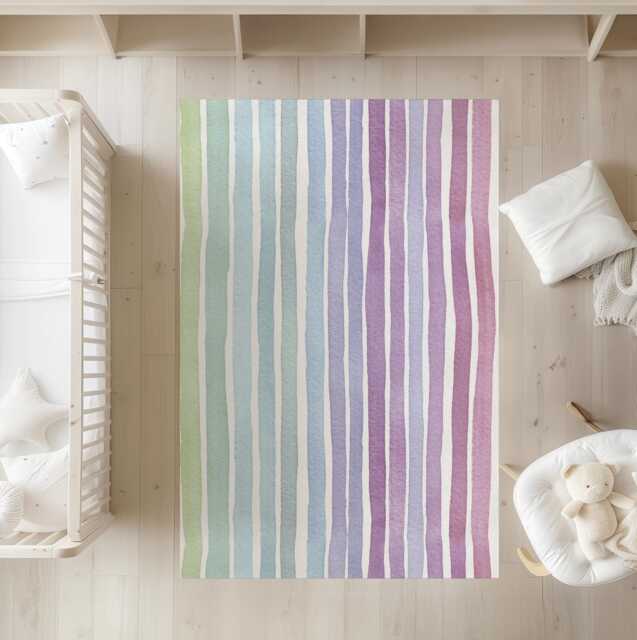 stripes - Rainbow Rug, Carpet, Kids Decor, Children's Room Decor, Kids Carpet - image 1