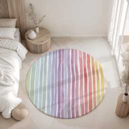 stripes - Rainbow Rug, Carpet, Kids Decor, Children's Room Decor, Kids Carpet - thumbnail 3