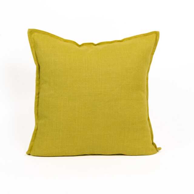 Linen Mustard Cushion Cover Gold Pillow Lumbar - All Sizes - image 1