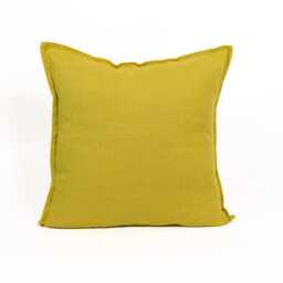 Linen Mustard Cushion Cover Gold Pillow Lumbar - All Sizes - thumbnail 1