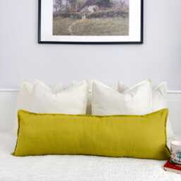 Linen Mustard Cushion Cover Gold Pillow Lumbar - All Sizes - thumbnail 3