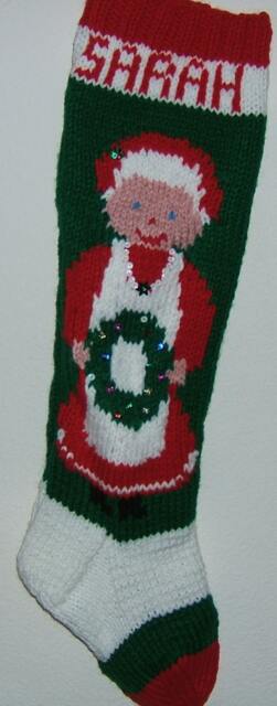 Personalized Hand Knitted Christmas Stocking - image 1