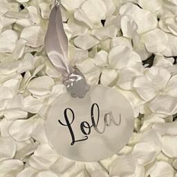 Pet Memorial Christmas Bauble, Pet Tree Decoration, Paw Print Charm Dog Bauble Decoration - thumbnail 3