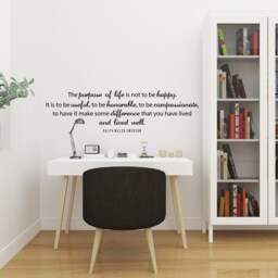 Ralph Waldo Emerson Quote Wall Decal - Purpose Of Life Meaningful Home Decor - thumbnail 3