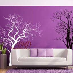 Large Winter Tree Wall Decal-Wall Art For Sofa Living Room - thumbnail 3