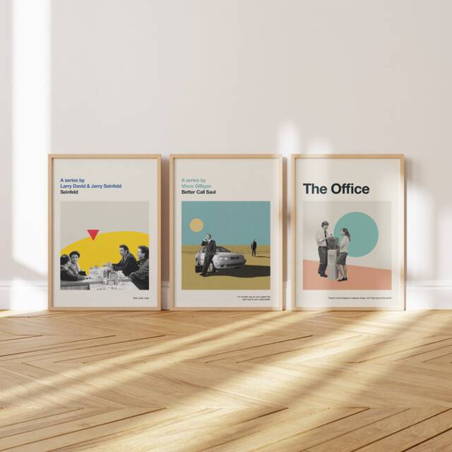 Mid Century Modern Tv Show Poster Prints Abstract Art - A2/A3/A4 - image 1