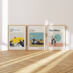 Mid Century Modern Tv Show Poster Prints Abstract Art - A2/A3/A4 - thumbnail 1