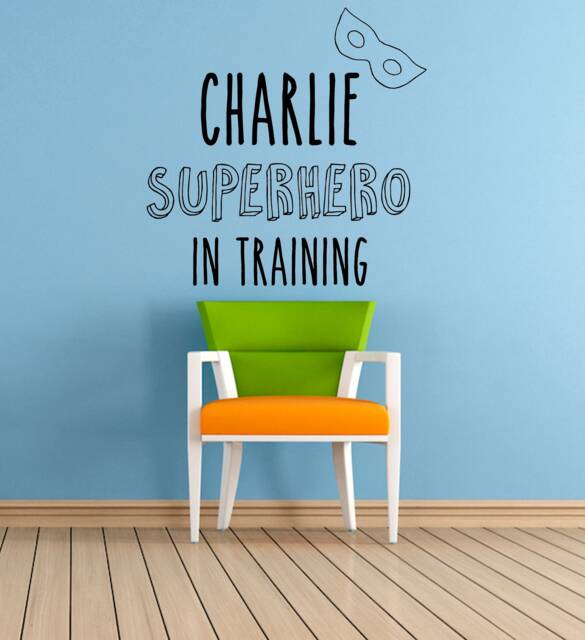 Personalised Name, Superhero in Training Quote, Vinyl Wall Art Sticker, Decal. Home, Decor. Children's Bedroom, Nursery, Playroom Decor - image 1