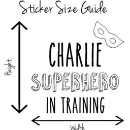 Personalised Name, Superhero in Training Quote, Vinyl Wall Art Sticker, Decal. Home, Decor. Children's Bedroom, Nursery, Playroom Decor - thumbnail 3