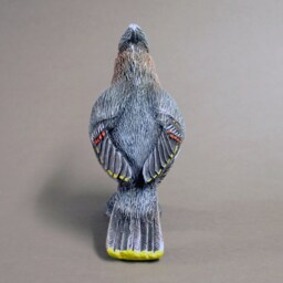 Waxwing Bird Statue Hand Cast Resin Figurine - thumbnail 2
