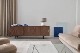 Mid-Century Sideboard, Dresser, Commode, Credenza Made Of Walnut Vaneer - Livlo O-S04 - thumbnail 1