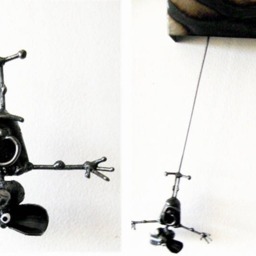 "Pendulum Clock With Drunk Mouse Saying ""It's Wine O'clock" - thumbnail 2