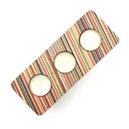 Candle Holder Made From Exotic Wood & Recycled Skateboards - thumbnail 3