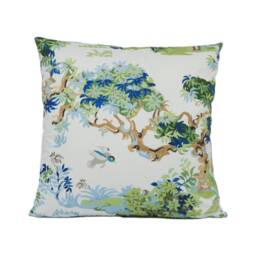 Thibaut - Mystic Garden Blue & Green Sophisticated Cushion Cover Handmade Throw Pillow Designer Home D??cor - thumbnail 3