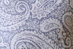 Blue Paisley Square Cotton Throw Pillow - thumbnail 3