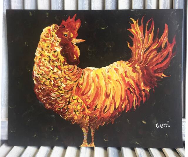 Rooster Art Print Farmhouse Wall Art Artwork Farmhouse Decor Chicken Style Kitchen Rooster Painting - image 1