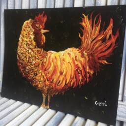 Rooster Art Print Farmhouse Wall Art Artwork Farmhouse Decor Chicken Style Kitchen Rooster Painting - thumbnail 2