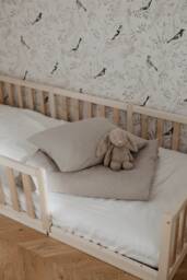 Natural Linen Toddler Bedding Set Hypoallergenic Baby Duvet & Pillowcase - thumbnail 1