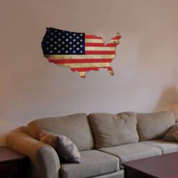 Plasma Cut Aluminum - Dibond Usa American Flag Map Sign Vintage Decor Garage Art Wall Custom - Pss00022 2020 - thumbnail 2